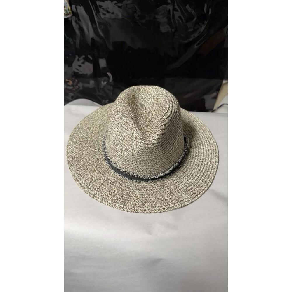 Woven Straw Fedora Hat Lightweight Summer One Size Natural Color